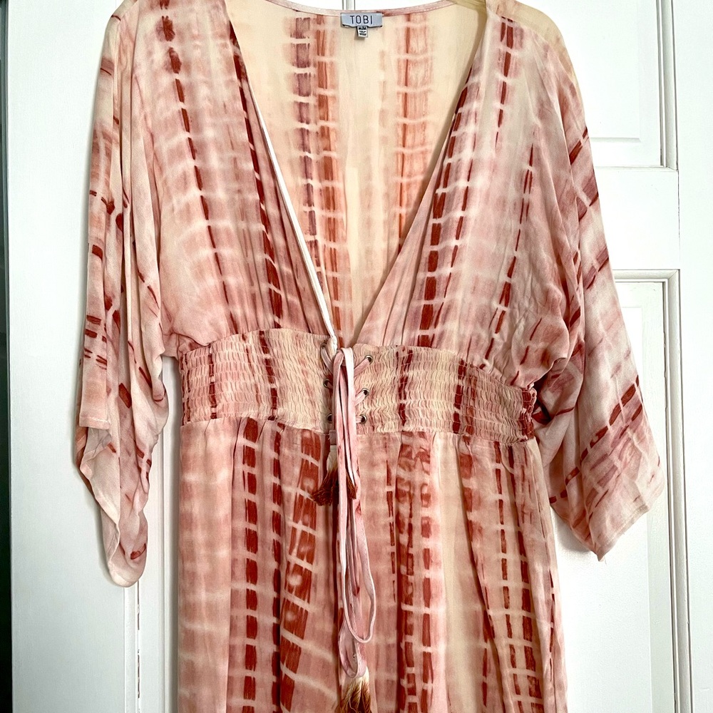 Pink tie dye romper